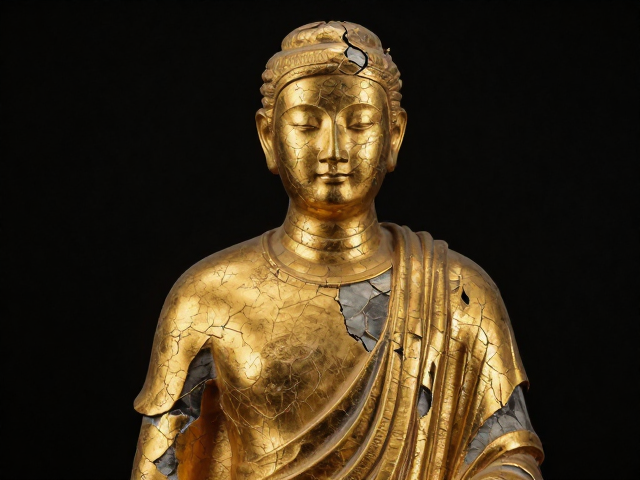 金缮积釉技艺，当残缺人物遇上重生之美