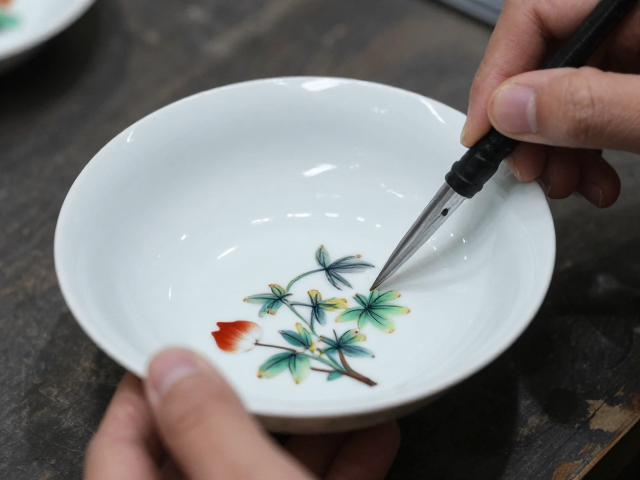 景德镇金缮工艺,釉下彩绘与釉上彩结合的艺术