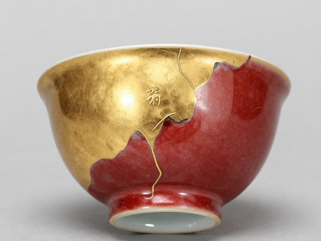 金缮工艺结合流釉釉里红,古朴美学下的瓷器修复与鉴赏指南