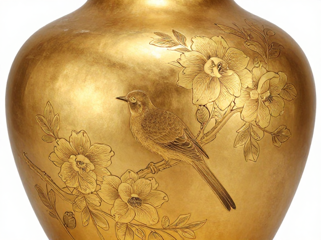 金缮工艺修复花鸟刻划花，立体感极强惊艳呈现