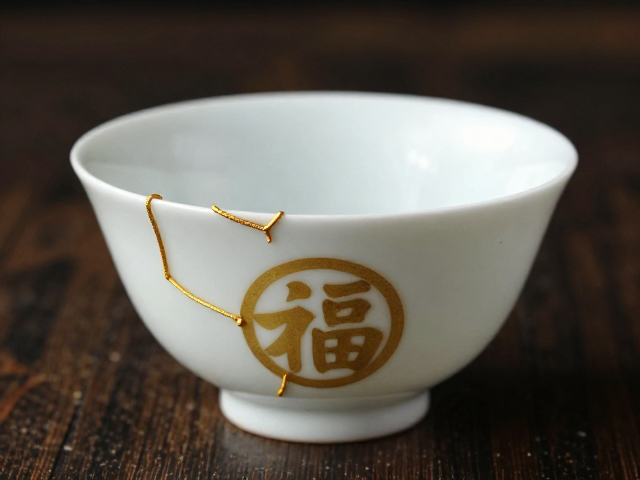 金缮工艺修复日用瓷，融入吉祥图案，让平凡生活更具亲民美感