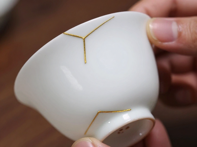 金缮修复茶具二进宫,揭秘高价值破损器物的重生秘术