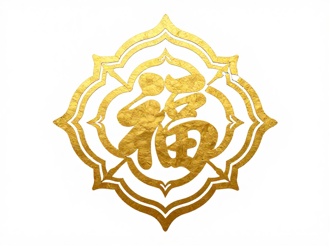 金缮工艺贴花吉祥图案，修复残缺，寓意圆满