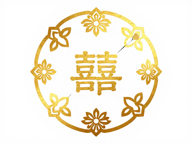 金缮工艺贴花吉祥图案，修复残缺，寓意圆满