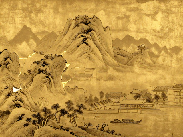 金缮工艺复原山水绞胎，古法修复下的极致美学