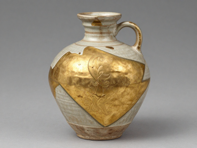 汉代原始瓷金缮修复，瓷石工艺复原古韵
