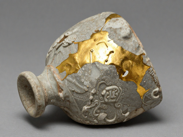 汉代原始瓷金缮修复，瓷石工艺复原古韵