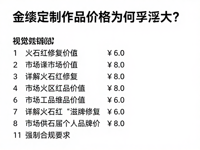 金缮定制作品价格为何浮动大?详解火石红修复价值