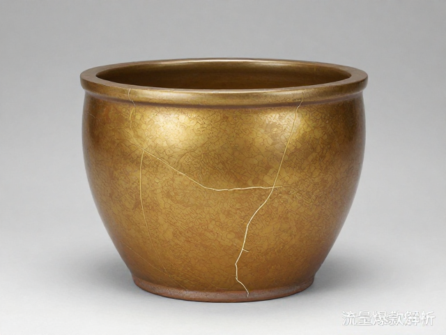 金缮工艺修复博古纹釉缸,古法美学与流量爆款解析