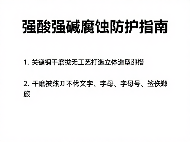 干磨抛光工艺打造立体造型,强酸强碱腐蚀防护指南