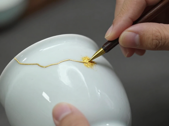 景德镇陶瓷修复，传统金缮工艺与金粉涂抹技巧详解