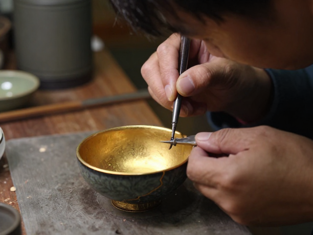 传统金缮与锔瓷工艺,工匠精神重塑东方美学