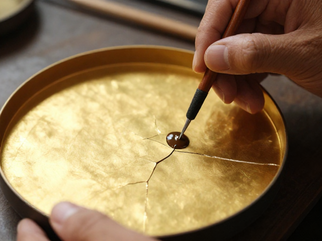 传统金缮修复工艺揭秘，手艺人如何调配粘合剂修复裂痕