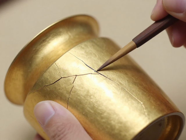 日本金缮修复工艺,传统打磨抛光步骤详解,让残缺器物重生