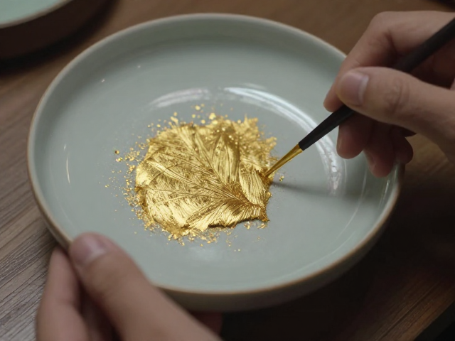 非遗金缮修复工艺,金粉涂抹技巧详解,重现器物之美