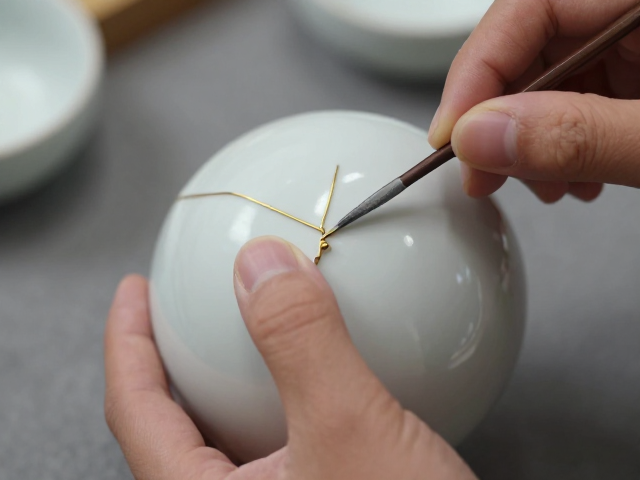 景德镇陶瓷修复，传统金缮工艺详解与金缮修补技巧