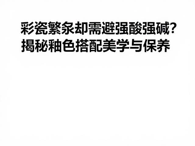彩瓷繁复却需避强酸强碱？揭秘釉色搭配美学与保养