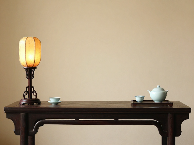 清代官式画桌陈设，灯具与案头器物呼应之美