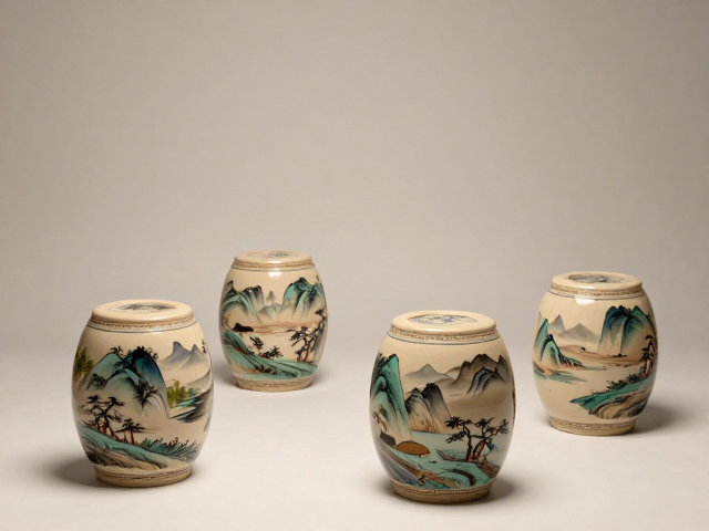 古典家具展厅设计,山水画风杌凳搭配指南