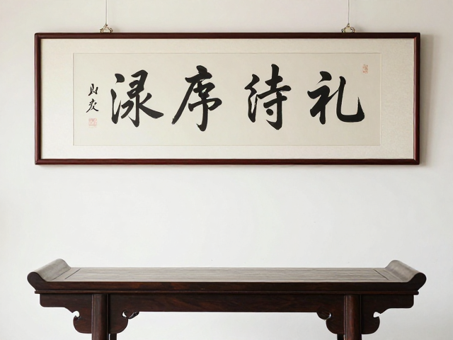 书法挂轴搭配杌凳，礼序待客的东方美学空间