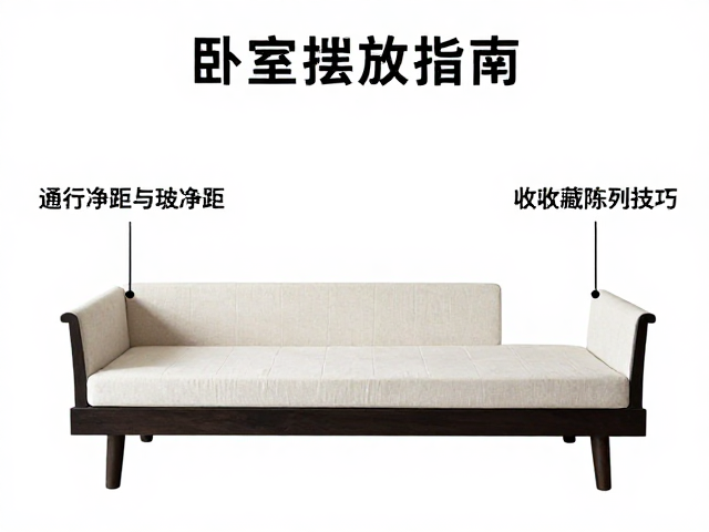 罗汉床卧室摆放指南，通行净距与收藏陈列技巧