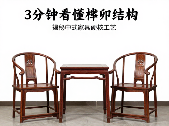 太师椅配八仙桌组合，3分钟看懂榫卯结构，揭秘中式家具硬核工艺
