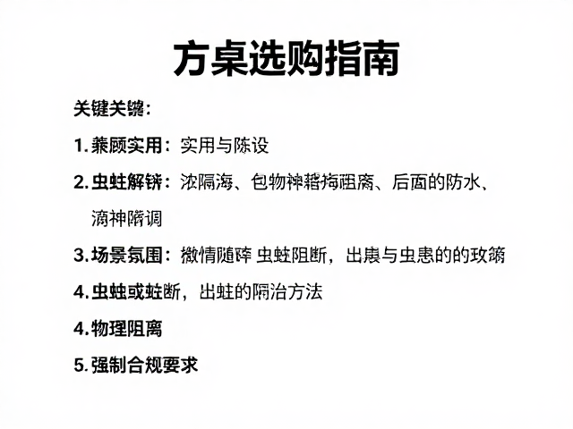 方桌选购指南,兼顾实用与陈设,重点解析虫蛀防治技巧