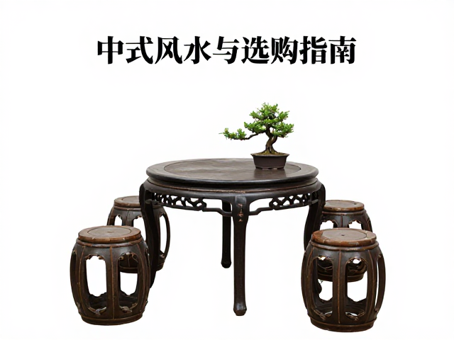 古董茶桌搭配杌凳与盆景，打造中式茶室风水与选购指南