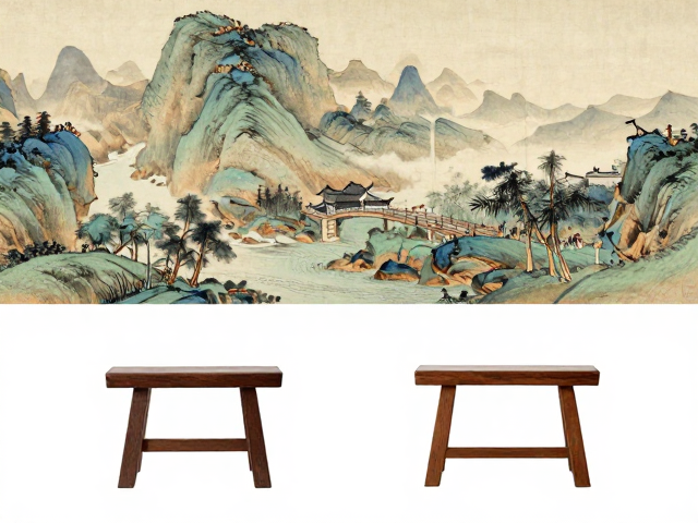 山水画配杌凳怎么选?3步搞定空间尺寸匹配,小户型显大秘籍