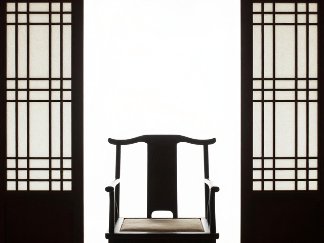 李朝官椅里的东方美学，传统文化馆纸窗格门设计灵感