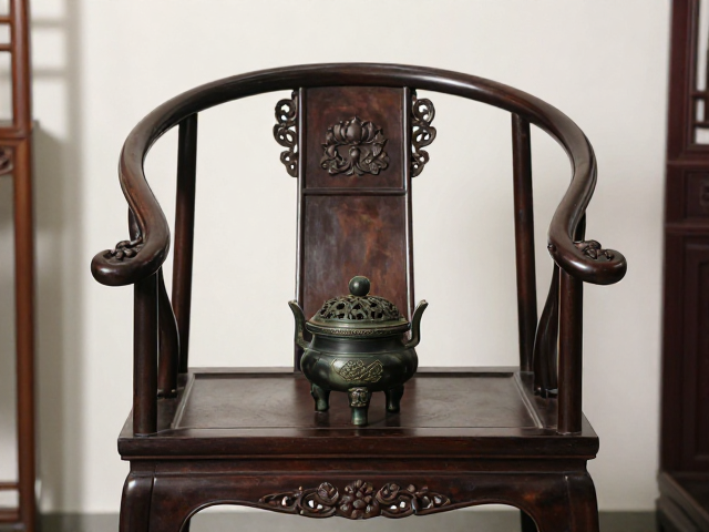 李朝官椅莲花纹雕花配香炉,古典雅室搭配灵感与鉴赏指南