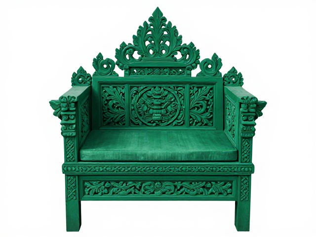 印尼巴厘岛风格家具，墨绿点缀泰式雕花座椅，打造异域度假风家居