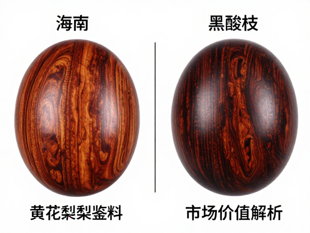 海南黄花梨油梨牛毛纹鉴别，与黑酸枝的区别及市场价值解析