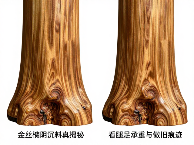 金丝楠木阴沉料真假揭秘，看腿足承重与做旧痕迹，一眼识别新老货