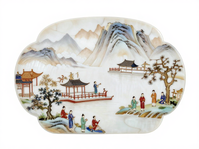 白贝镶嵌工艺解析，宫廷题材山水人物为何更受追捧？
