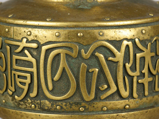 黄铜仿古构件暗八仙纹赏析，近距离查看铆接痕迹工艺细节