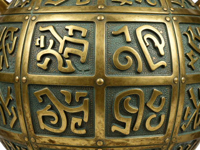 黄铜仿古构件暗八仙纹赏析，近距离查看铆接痕迹工艺细节