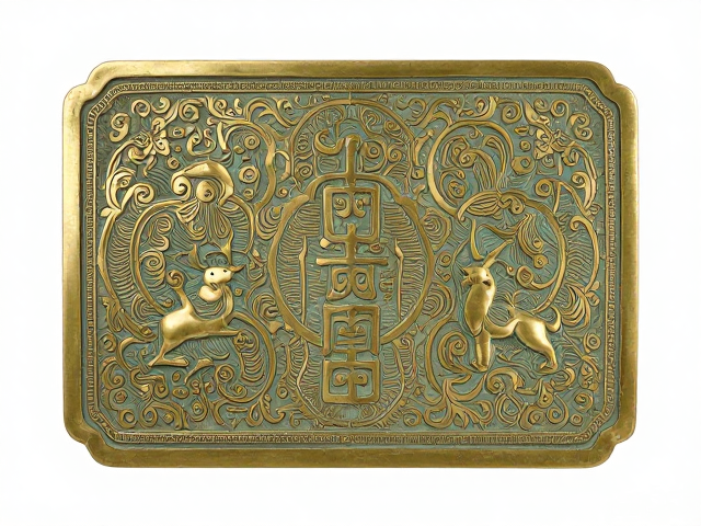 清中期黄铜仿古构件赏析，繁密纹饰与包角铜皮的古韵之美