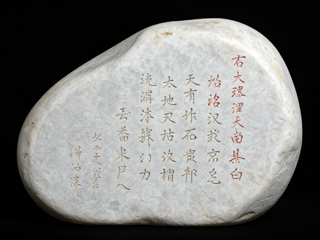 云南大理汉白玉石料，文人题刻加持，收藏级石材鉴赏