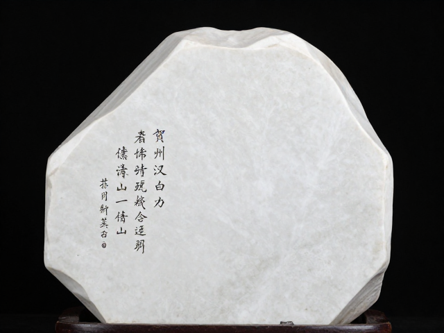 广西贺州汉白玉石料,文人题刻加持,揭秘高端石材收藏价值