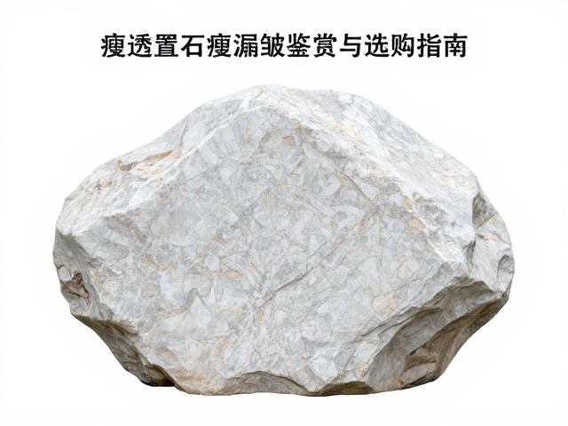 汉白玉石料园林置石,瘦透漏皱鉴赏与选购指南