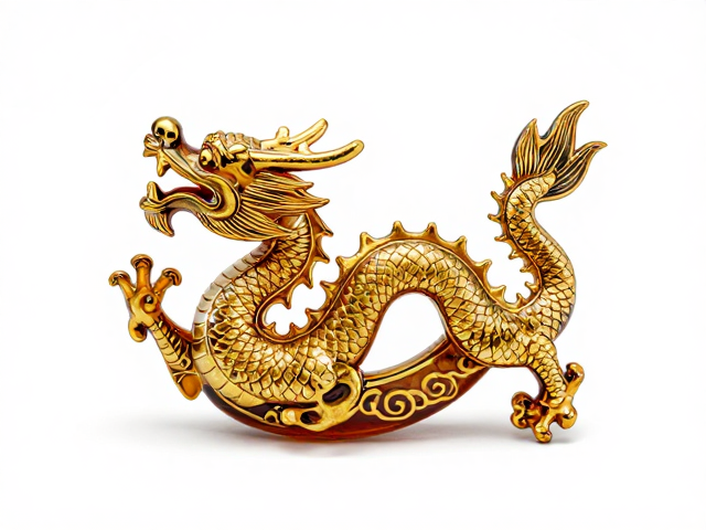 古法琉璃云龙纹描金摆件，非遗工艺传承与收藏价值解析