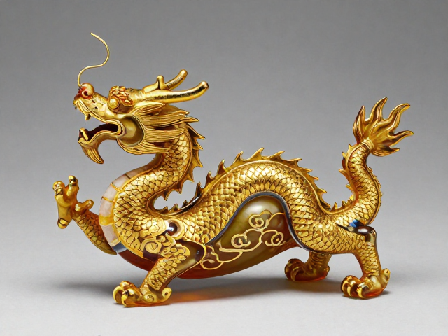 古法琉璃云龙纹描金摆件，非遗工艺传承与收藏价值解析