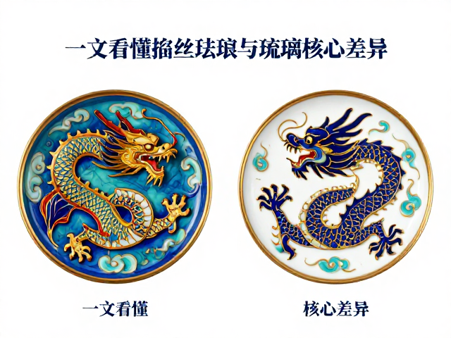 古法琉璃云龙纹解析，一文看懂掐丝珐琅与琉璃的核心差异