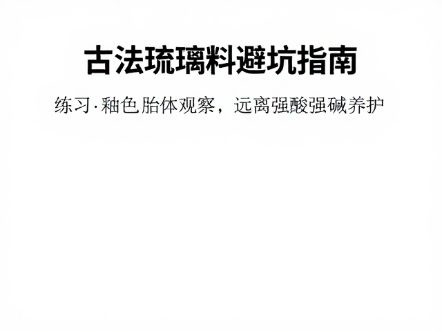 古法琉璃料避坑指南，练习釉色胎体观察，远离强酸强碱养护