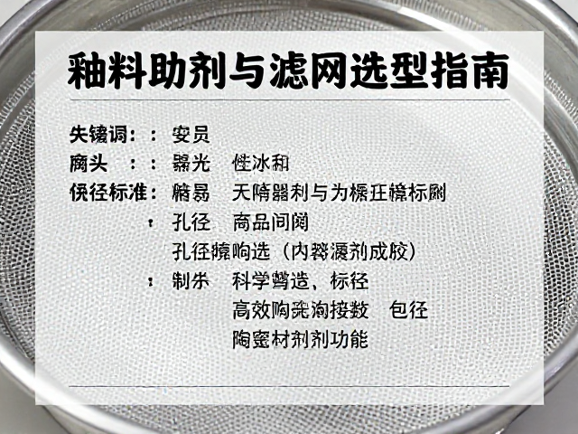滤网材质的科学筛选与孔径标准