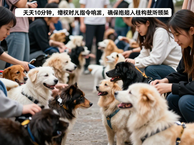 每天10分钟，增强主人指令响应，让密集人群下的狗狗更适应