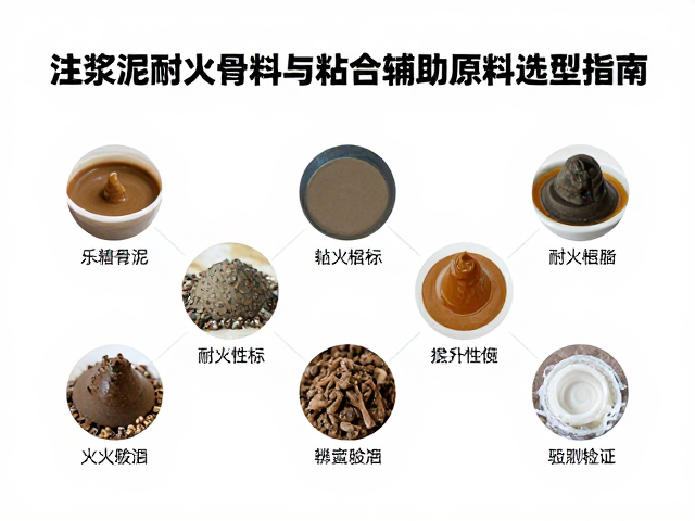 注浆泥用耐火骨料与粘合辅助原料选型指南，提升耐火性能