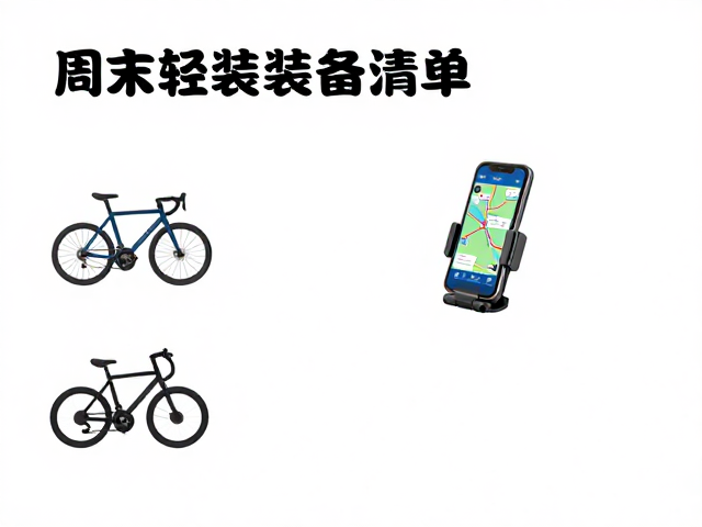 周末轻装骑行，短途装备清单，手机导航支架推荐