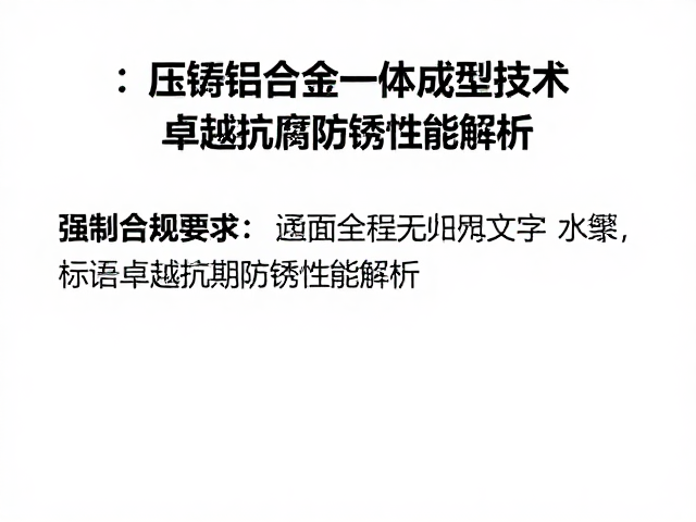 压铸铝合金一体成型技术，卓越抗腐蚀防锈性能解析